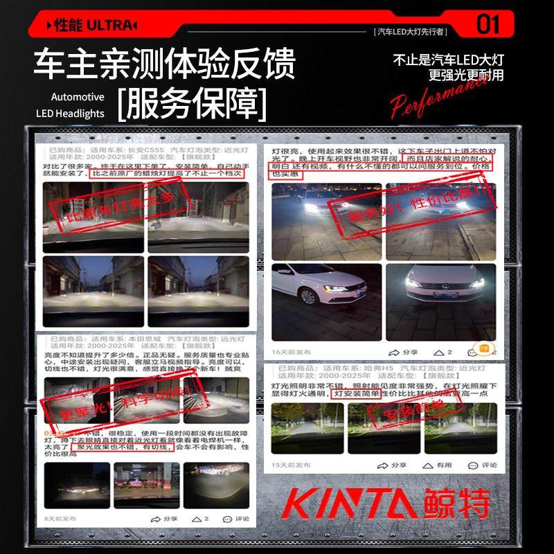 适用于吉利帝豪LED大灯帝豪GS专用GL近光远光改装透镜前车灯灯泡,淘宝优惠券,粉丝福利购,淘宝优惠卷