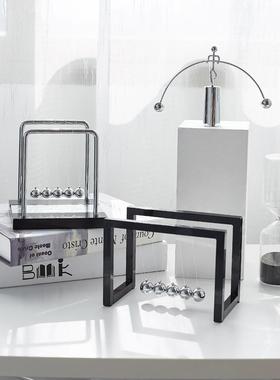 创意牛顿摆球混沌装饰品磁悬浮平衡装饰品家居客厅书桌电视橱柜小