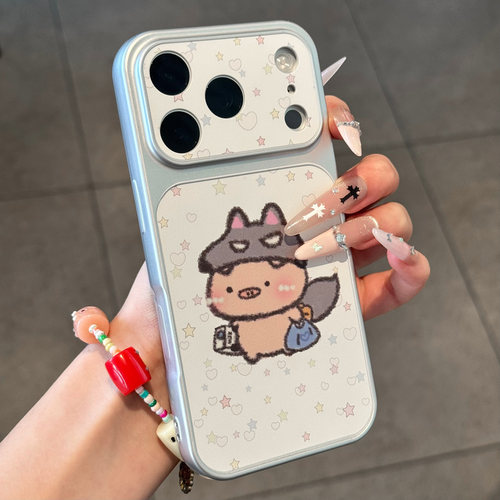 情侣大灰狼小红帽仙女适用苹果17promax手机壳iPhone16小米15华为mate80p90K90reno16note14x200s60一加ace6 - 图3