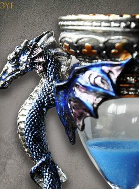 耶梦加得金属沙漏15分钟计时器龙形创意摆件家居饰品生日圣诞礼物