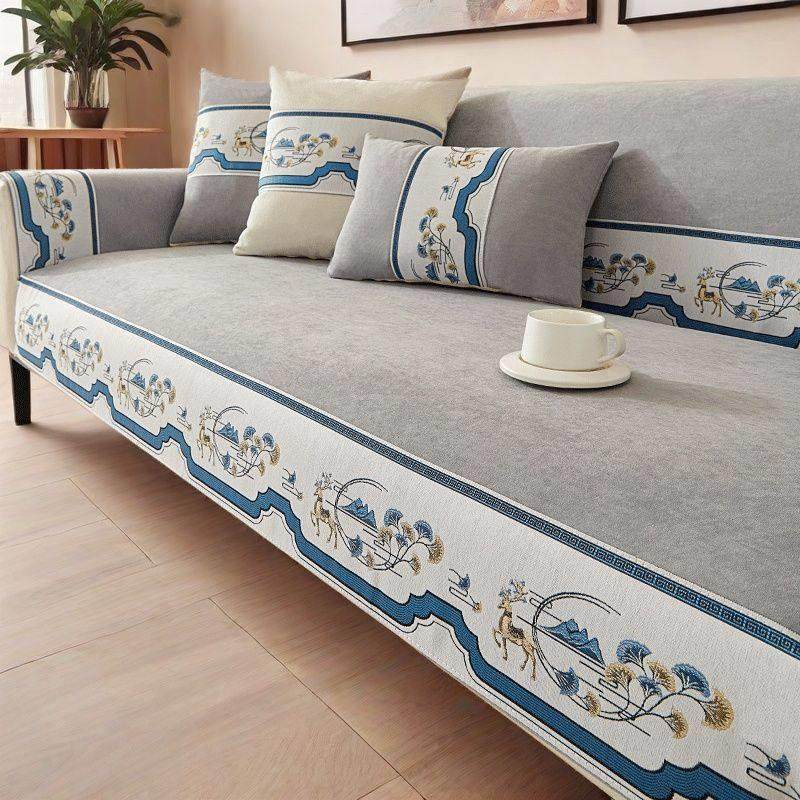 雪尼尔沙发垫四季通用简约现代坐垫子防滑直排脚踏皮沙发套罩巾布,淘宝优惠券,粉丝福利购,淘宝优惠卷