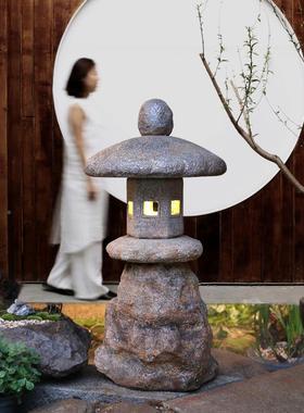 户日外石仿灯笼式庭草坪灯别墅花园落地石院灯装饰中式smf-xsdl古