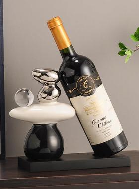 红酒架摆件时来运转轻奢高档客厅家居玄关餐柜电视柜酒柜装饰品