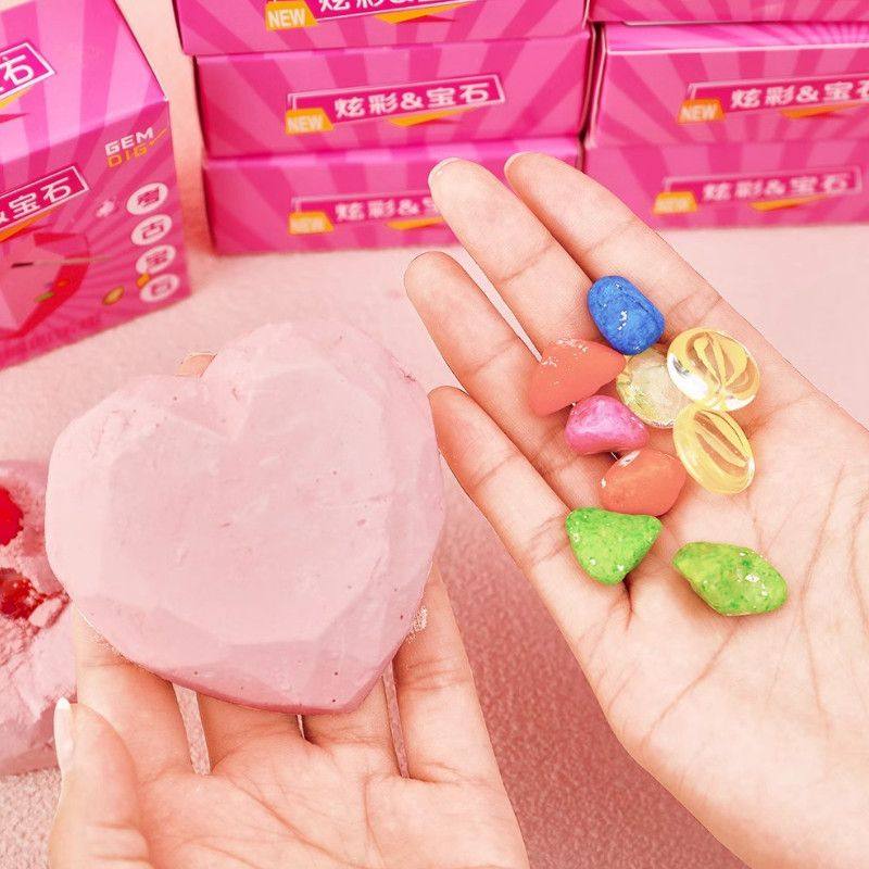 宝石盲盒考古挖掘玩具女孩爱心寻宝玩具儿童考古挖掘玩具公主宝石,淘宝优惠券,粉丝福利购,淘宝优惠卷