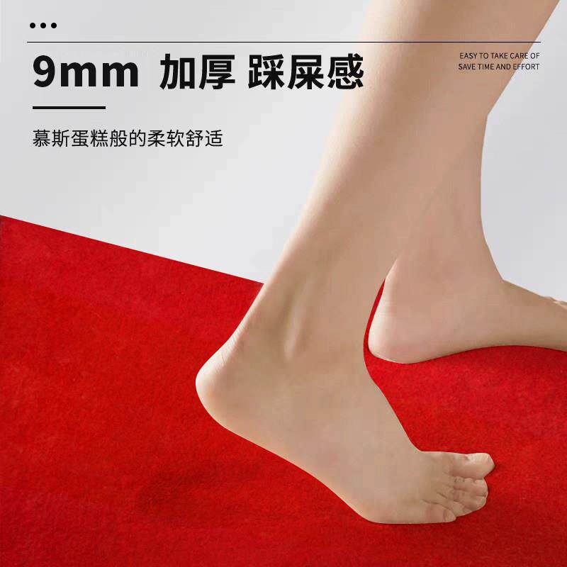 Wedding Bedside Carpet Red Festive Decorative Floor Mat Winter Layout Plush Thickened Foot Mat Home Wedding Supplies