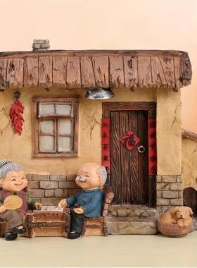 创意生日礼物老人老头老太太家居装饰品小摆件爷爷奶奶白头偕老