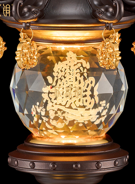 LED精铸合金六福菠萝灯供奉摆件