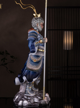 汉白玉孙悟空斗战胜佛家居摆件