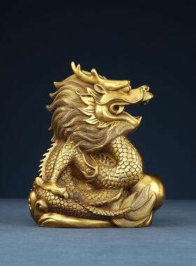 铜新乡铜龙饰品十二生肖龙吉祥物青龙饰品家居入口工艺品饰品