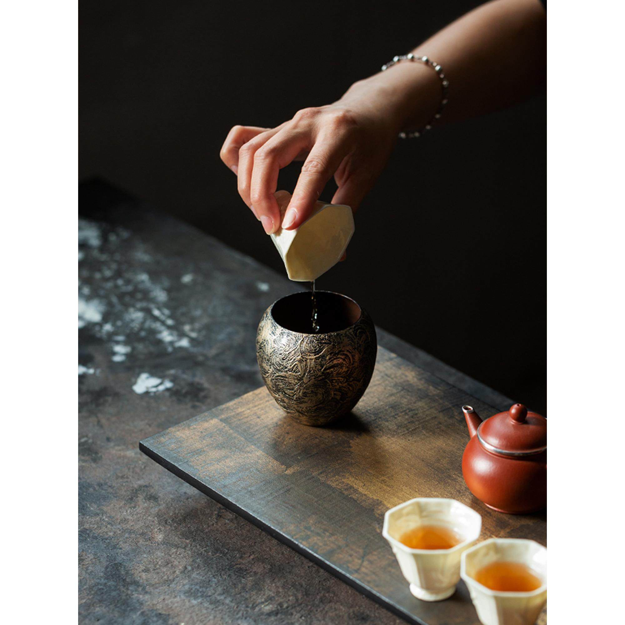 米白漆建水纯手工天然漆器茶具洗小铜轮胎水碗茶渣罐中国茶道,淘宝优惠券,粉丝福利购,淘宝优惠卷