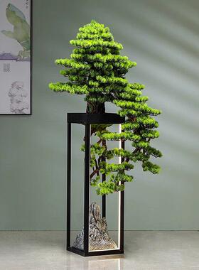 威弗列德大型绿植盆景别墅装饰品乔迁新居送礼仿真迎客松落地摆件