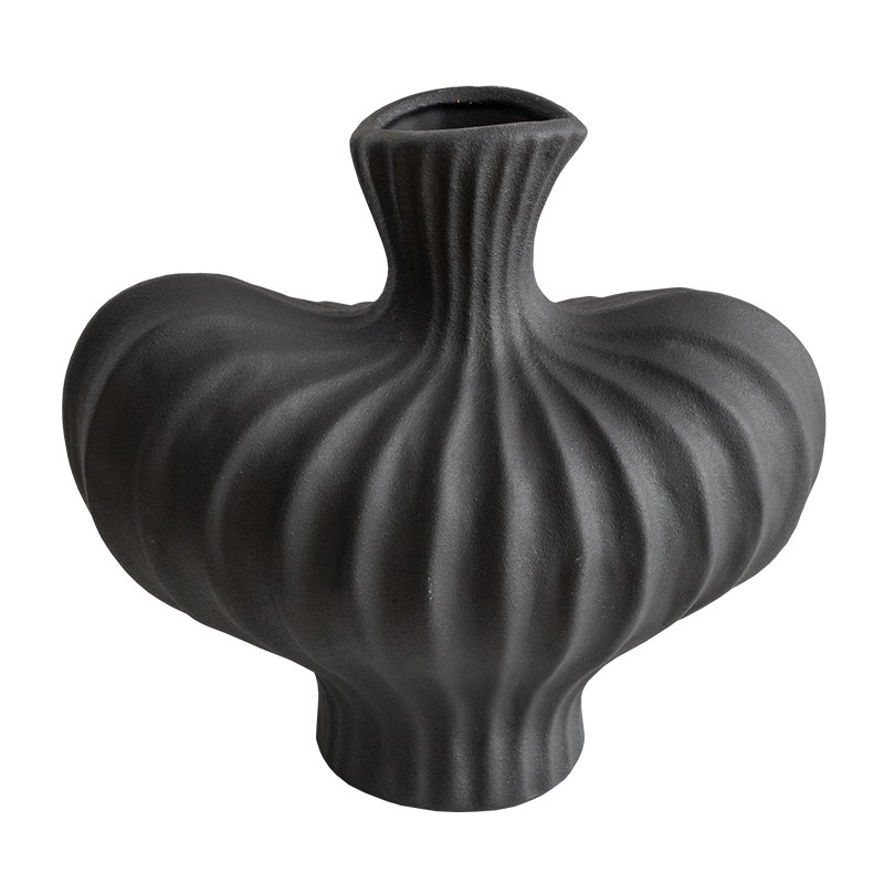 赫本家花瓶摆件中古风客厅插花轻奢法式高级感餐桌装W饰品陶瓷花 - 图3