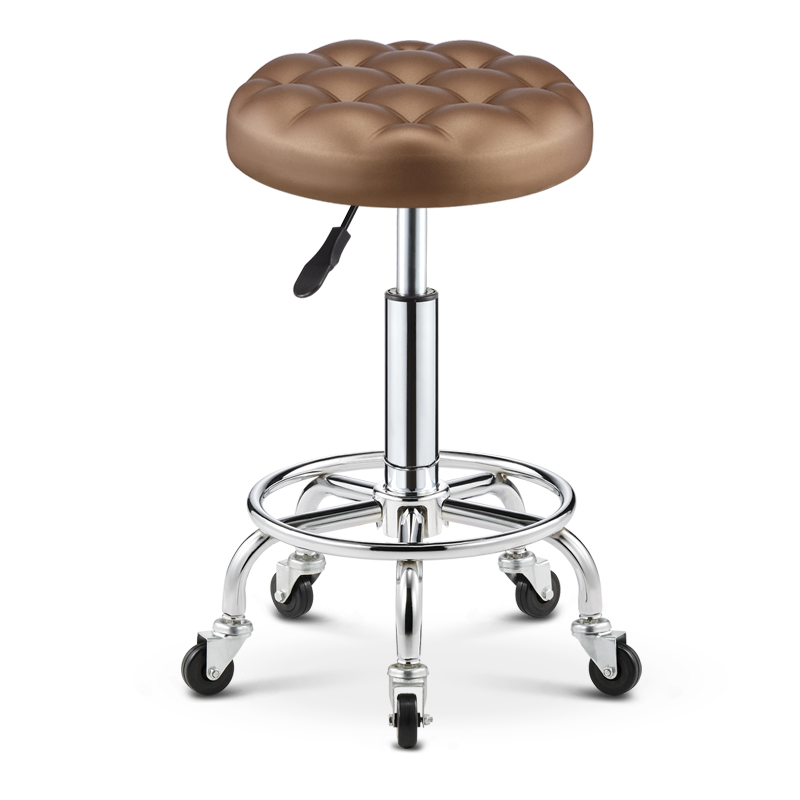 美容凳理发店凳子升n降旋转靠背椅子美甲凳大工凳实验凳发廊圆凳 - 图3