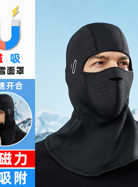 屈度冬季滑雪面罩磁吸
