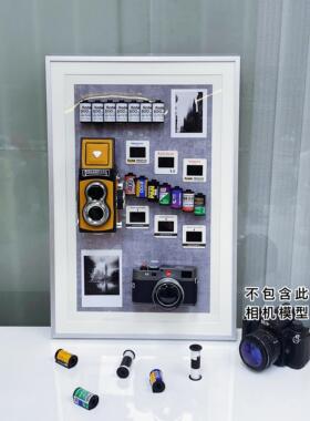 相机装饰画艺术框画立体画成品样板房书房挂画家居摄影主题设计