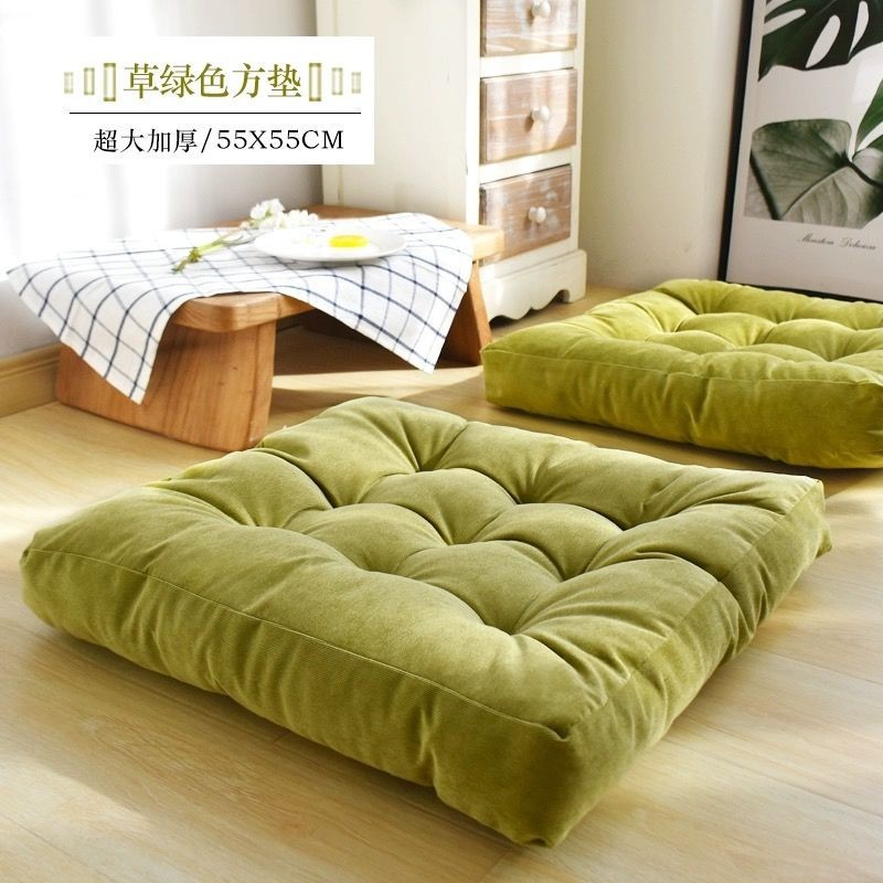Soft braised corduroy plush tatami cushion futon thickened floor bay window balcony yoga massage buttocks and waist protection