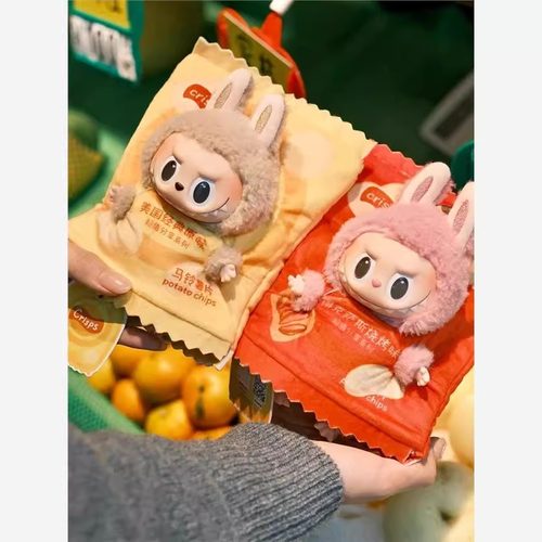 labubu娃衣盲盒马卡龙拉布布薯片外带包钥匙扣公仔衣服15cm - 图2