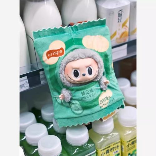 labubu娃衣盲盒马卡龙拉布布薯片外带包钥匙扣公仔衣服15cm - 图3