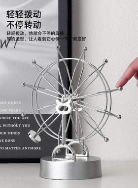 简约现代客厅电视柜酒柜装饰品摆件创意旋转摩天轮摆设高级感礼物