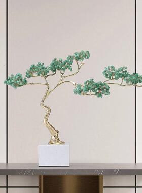 紫祥东来玄关摆件水晶发财树客厅电视柜装饰家居饰品乔迁新居送礼