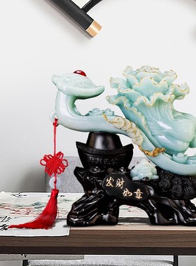 玉如意摆件招财白菜中式客厅玄关装饰品新房M乔迁新居店铺开业礼