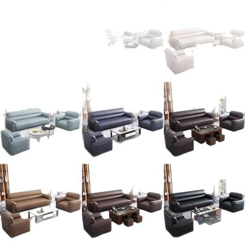 沙发简约现代商务休闲接待室会客区三人位办公室家用沙发茶几组合 - 图3