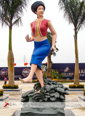 铸铜人物雕像民族团结雕塑少数民族铜雕户外大型玻璃钢仿铜制加工