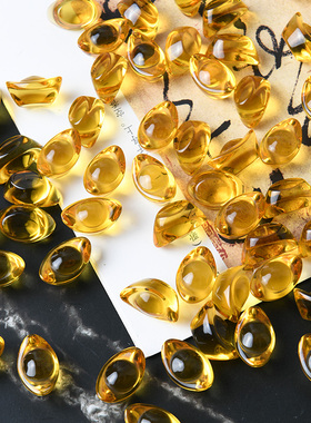 特价红粉黄七彩水晶元宝摆件 家居客厅装饰聚宝盆鱼缸摆件休曼扎