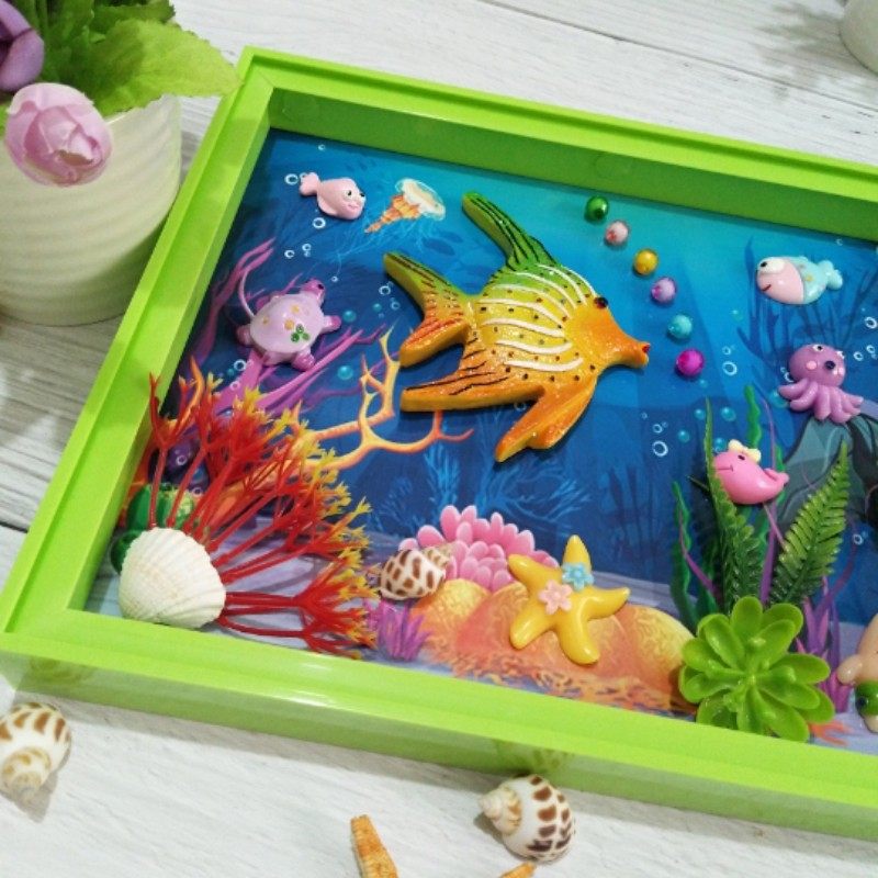 手工diy儿童制作材料包幼儿园小学生立体拼图男孩女孩相框粘贴画,淘宝优惠券,粉丝福利购,淘宝优惠卷