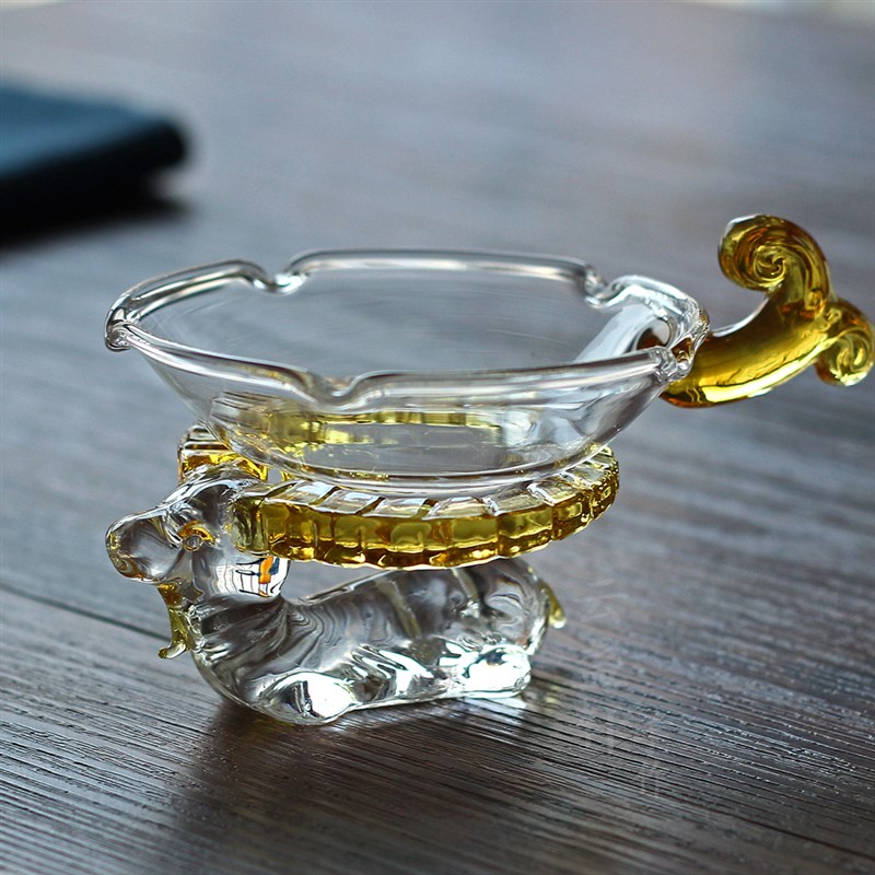 茶滤 茶漏耐热透明玻璃茶具 茶叶过滤网茶道配件滤茶器零配 - 图2