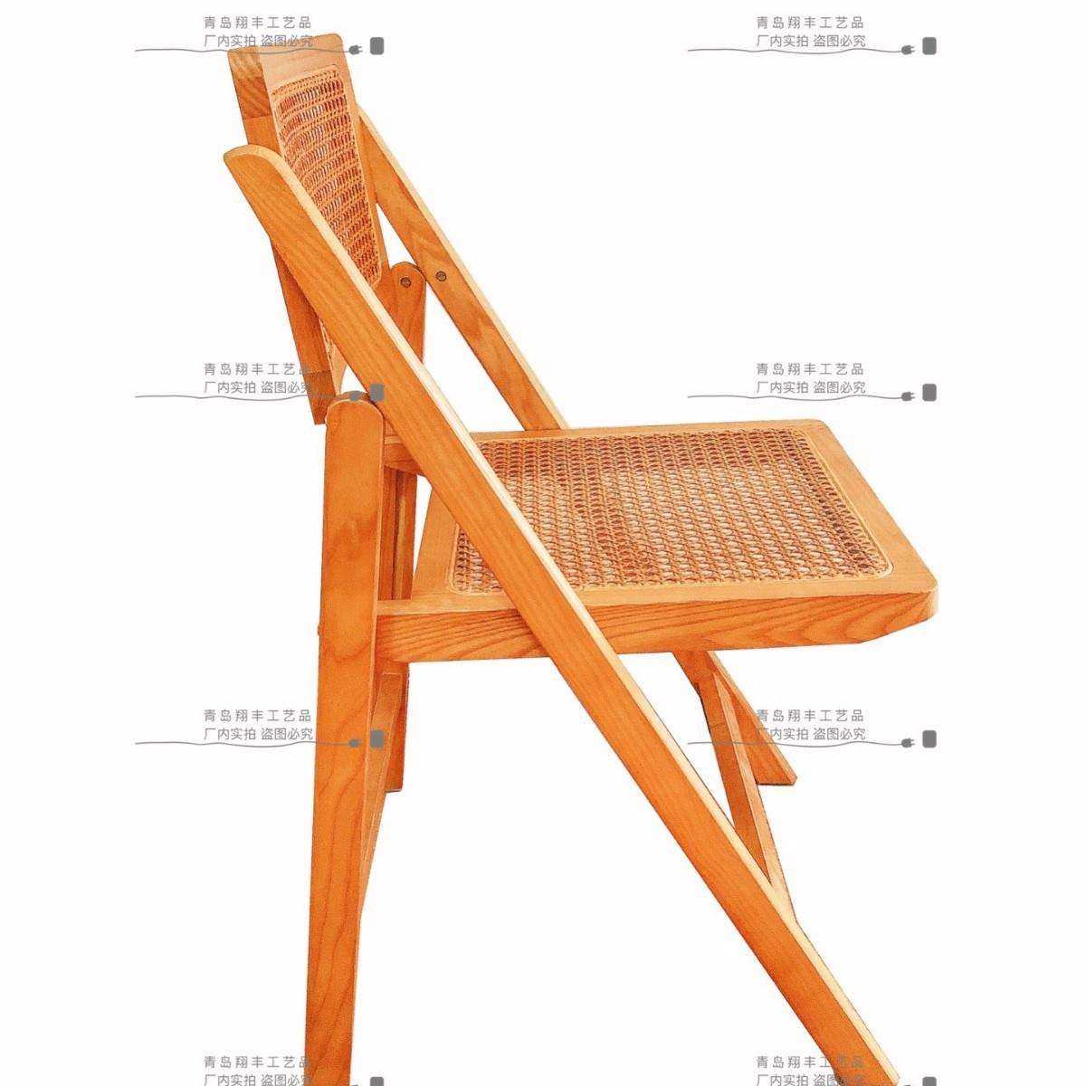 厂家直销椅子餐椅藤编折叠椅实木收纳耐用静音阳台餐桌椅北欧风,淘宝优惠券,粉丝福利购,淘宝优惠卷