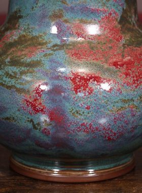 钧瓷摆件李亚飞卢钧釉双龙尊陶瓷家居客厅玄关博古架装饰工艺收藏