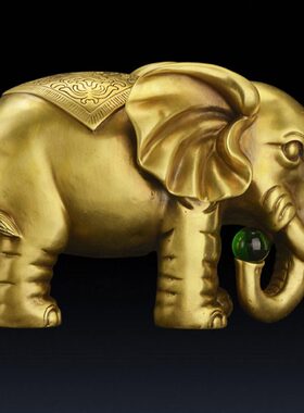 铜大象一对  纯铜吸水象 家居装饰品 摆件纯铜象