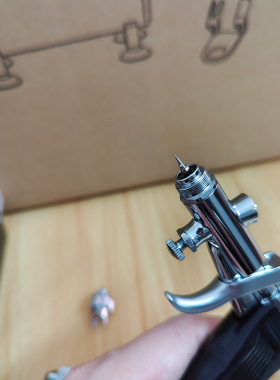 模型上色喷笔0.3/0.5碟型帽扳机喷枪手办丙烯家具修补喷漆工具笔