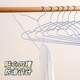 Simple plastic immersion clothes rack for students dormitory balcony windbreaker support anti-rust cabinet space-saving anti-slip clothes storage rack