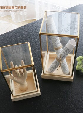 创意摆件家居装饰品客厅办公室玄关桌面电视柜酒柜玻璃罩子展示罩