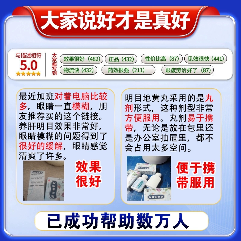 Mingmu Dihuang Pills 0.375g*200 pills/box