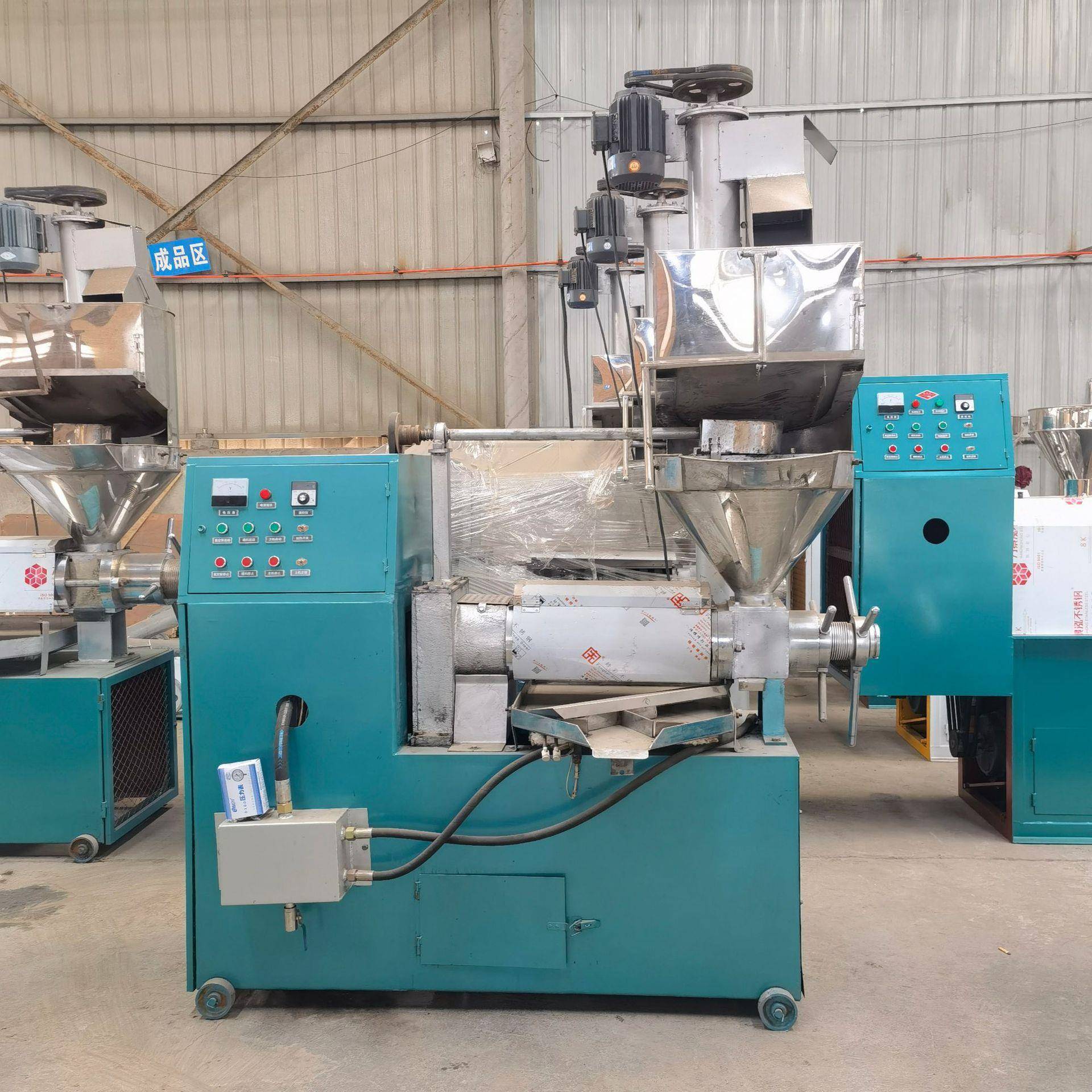 不锈钢榨油设备125型全自动螺旋榨油机大型花生菜籽压榨油设备 - 图2