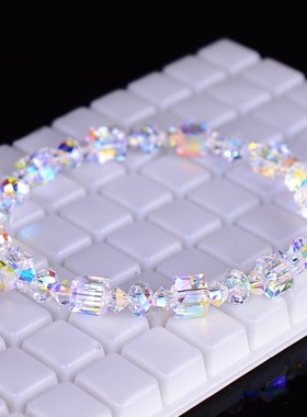 6MM闪亮奥地利水晶手q链女魔幻魔方串时尚韩版简约清新情人节礼物