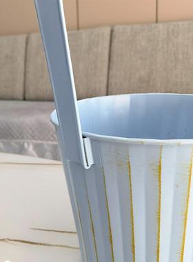 跨境热卖 新款铁艺花盆可拆卸挂钩阳台多肉悬挂吊桶 复古铁皮花盆