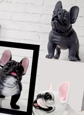 橱窗装饰道具动物模型PVC耐用简约风格落地样板间摆件玩具狗