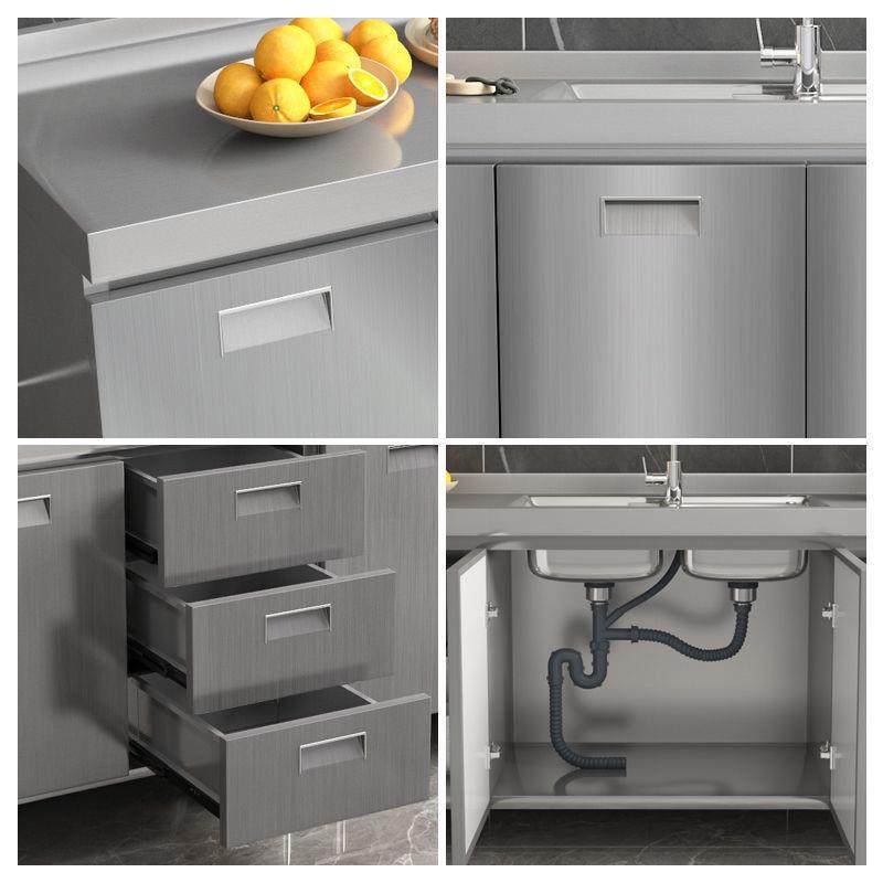 全不锈钢橱柜厨房304家用简易灶台储物收纳碗柜一体餐边柜小户型,淘宝优惠券,粉丝福利购,淘宝优惠卷