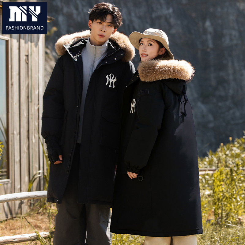 潮牌男女同款工装羽绒服秋冬保暖宽松情侣日常通勤百搭外套JW