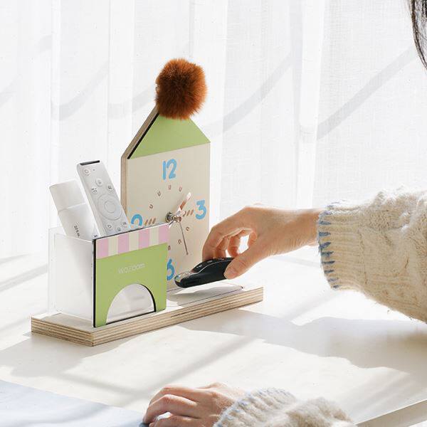Wozoom house entrance storage ornaments living room desktop decorations storage tray creative clock placement style