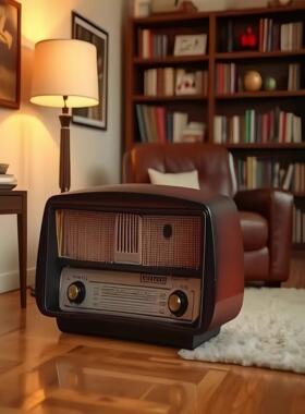采购产品覆古音频收音机装饰品，高端小众茶室，家庭客厅，怀旧气