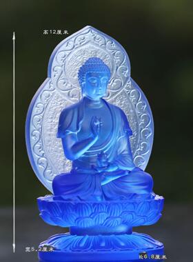 药师佛琉璃光如来佛像摆件居家佛堂桌面供奉桌面摆放礼佛佛具用品