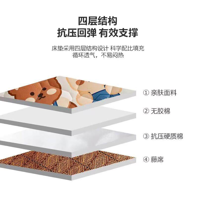 床垫垫褥软垫家用海绵垫褥子凉席宿舍学生单人冬夏两用可折叠垫被,淘宝优惠券,粉丝福利购,淘宝优惠卷