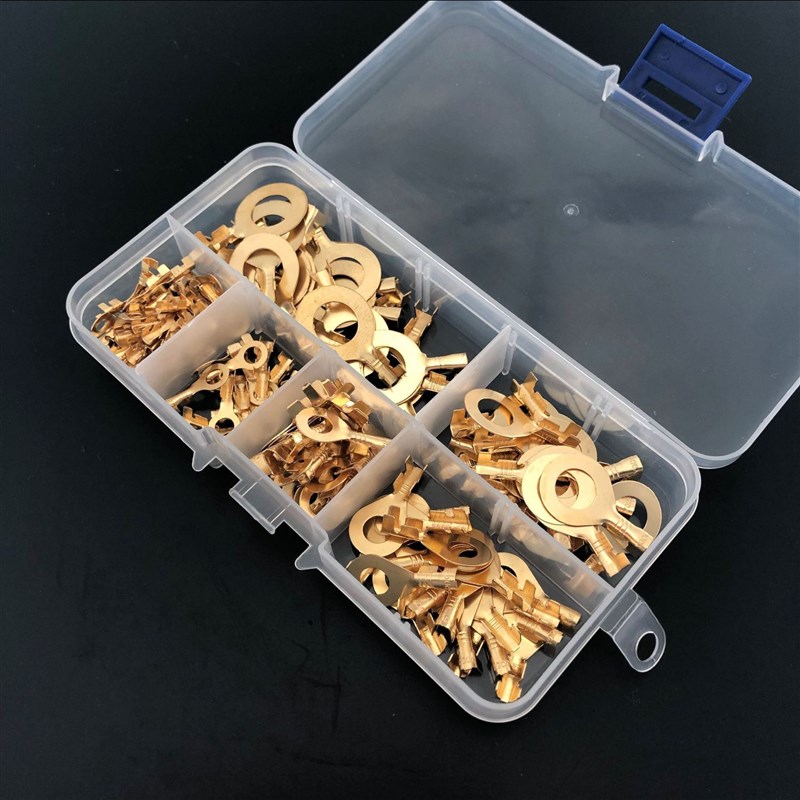 150环形冷压端子电缆接线片连接片端子接R线片 圆形 盒装 - 图1