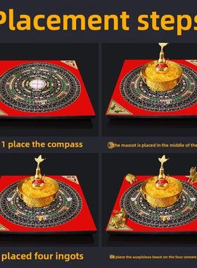 纯铜麒麟葫芦摆件龙龟大象貔貅罗盘聚宝盆元宝客厅办公室店铺装饰