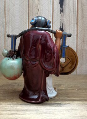 陶瓷招财进宝童子摆件家居玄关电视柜客厅摆设开业新房乔迁礼品